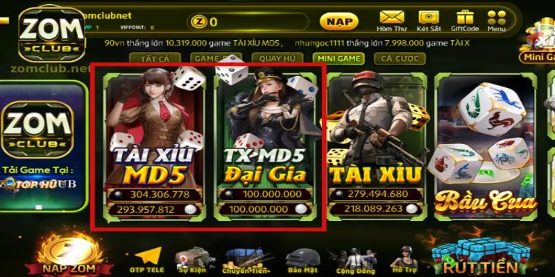 Tổng quan về tài xỉu MD5 ZOMCLUB